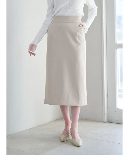 YECCA VECCA(イェッカヴェッカ)の「ストレッチナロースカート(スカート・レディース・ライトベージュ/ネイビー・S/M)」の21枚目の写真