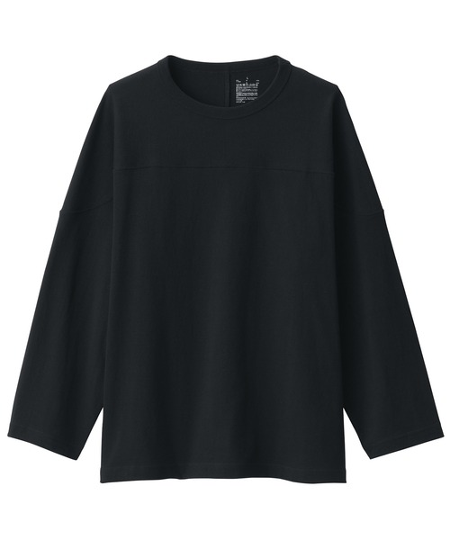 無印良品（ムジルシリョウヒン）の「紳士　洗いざらし太番手フットボール九分袖Ｔシャツ（Tシャツ/カットソー・メンズ・ホワイト/グレー系1/ネイビー系/ブラック・XL/L/S）」の15枚目の写真