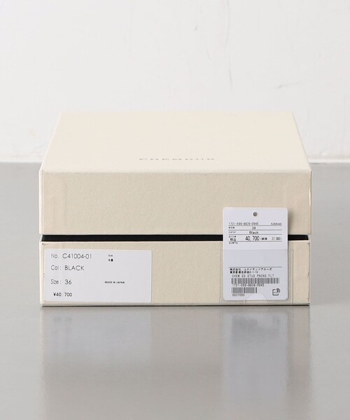 CHEMBUR（チェンバー）の「＜CHEMBUR＞SQ STUD PNCNG フラットシューズ（パンプス・レディース・ブラック・36h/37/38/35h/36/37h/35）」の13枚目の写真