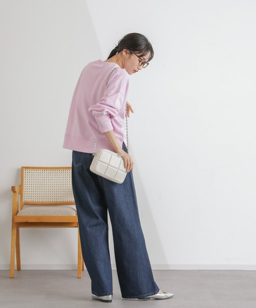 NANO universe（ナノユニバース）の「カット裏毛ワイドトップス（Tシャツ/カットソー・レディース・アイボリー/ブルー/ピンク・FREE）」の17枚目の写真