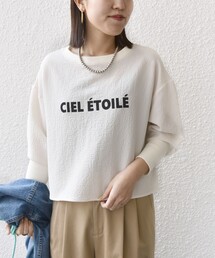 SHIPS | * 〈手洗い可能〉楊柳 ロゴ トップス ◆(Tシャツ/カットソー)