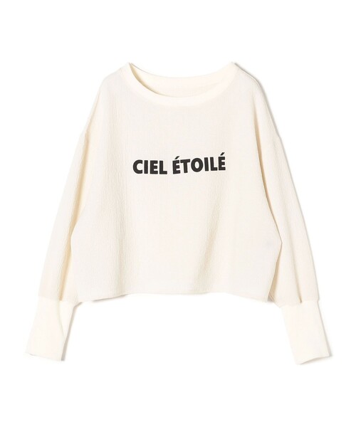 SHIPS（シップス）の「* 〈手洗い可能〉楊柳 ロゴ トップス 24SS ◇（Tシャツ/カットソー・レディース・ライトブルー/ブラック/オフホワイト・ONE SIZE）」の4枚目の写真