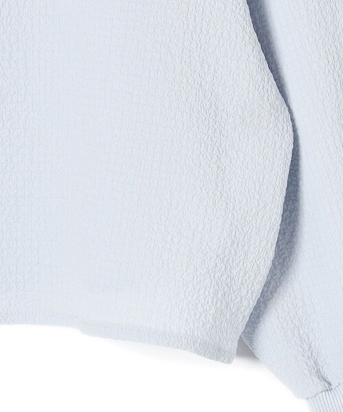 SHIPS（シップス）の「* 〈手洗い可能〉楊柳 ロゴ トップス 24SS ◇（Tシャツ/カットソー・レディース・ライトブルー/ブラック/オフホワイト・ONE SIZE）」の10枚目の写真