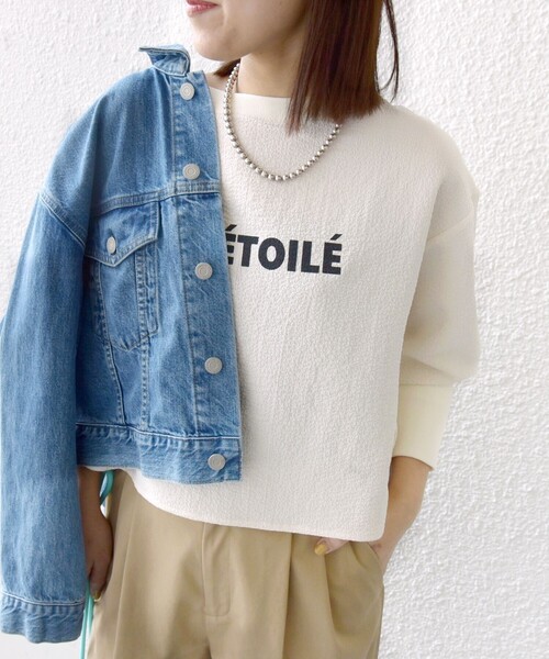 SHIPS（シップス）の「* 〈手洗い可能〉楊柳 ロゴ トップス 24SS ◇（Tシャツ/カットソー・レディース・ライトブルー/ブラック/オフホワイト・ONE SIZE）」の17枚目の写真