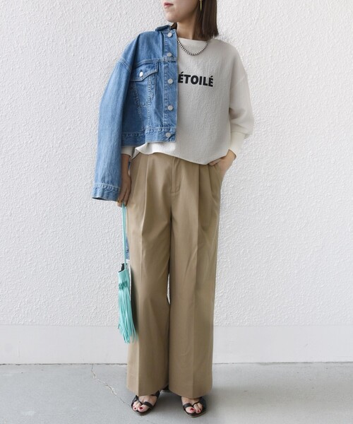 SHIPS（シップス）の「* 〈手洗い可能〉楊柳 ロゴ トップス 24SS ◇（Tシャツ/カットソー・レディース・ライトブルー/ブラック/オフホワイト・ONE SIZE）」の21枚目の写真