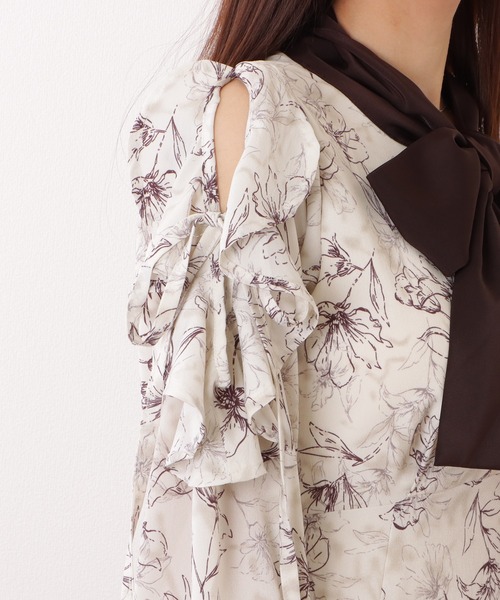 Lace Ladies(レースレディース)の「ボウタイ付き 配色 カットアウト ロング ワンピース(ワンピース・レディース・ブラック/ブラウン・S/FREE)」の18枚目の写真