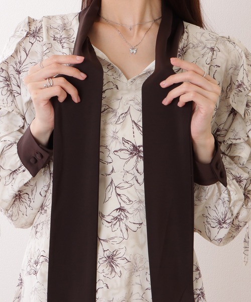 Lace Ladies(レースレディース)の「ボウタイ付き 配色 カットアウト ロング ワンピース(ワンピース・レディース・ブラック/ブラウン・S/FREE)」の20枚目の写真