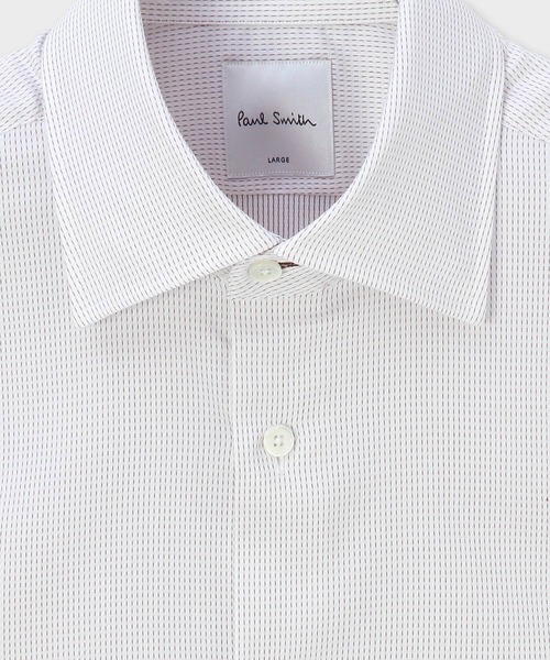 ポールスミスコレクション　シャドーフラワードレスシャツ　ホワイト　サイズXL Paul Smith ジャガード ドレスシャツ ポールスミス コレクション