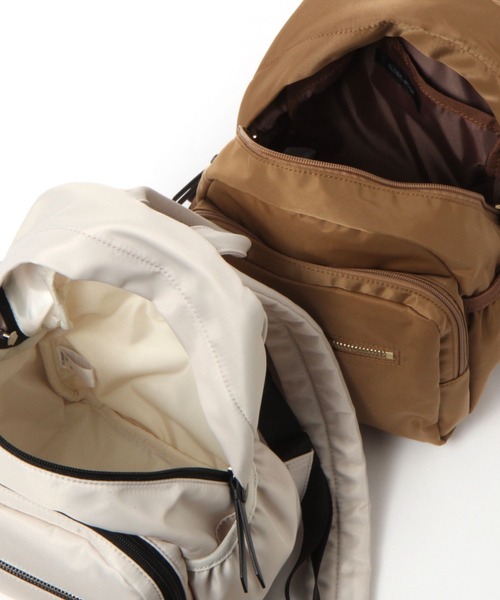 GLOBAL WORK(グローバルワーク)の「撥水軽量6ポケットリュック/105031(バックパック/リュック・レディース・アイボリー/ブラウン/ブラック/ベージュ/グリーン/チャコールグレー/ブラウン系その他6/グレー系その他/グレー系その他2・ONE SIZE)」の18枚目の写真