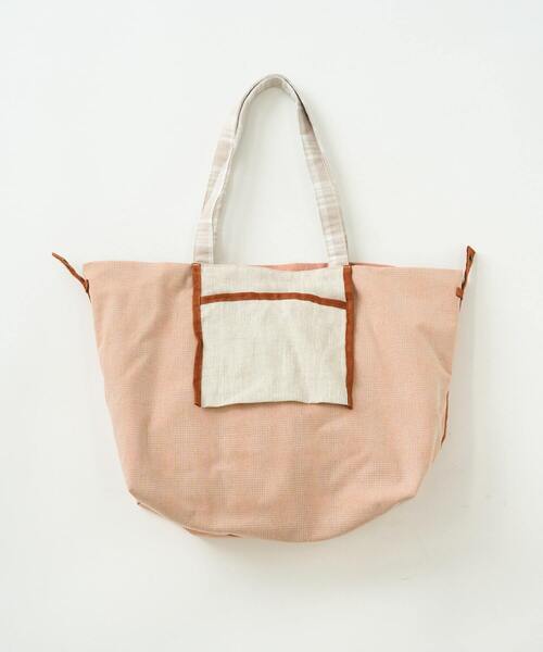 conges payes ADIEU TRISTESSE（コンジェ ペイエ アデュートリステス）の「配色トート大（トートバッグ・レディース・グリーン/サーモンピンク・FREE）」の10枚目の写真