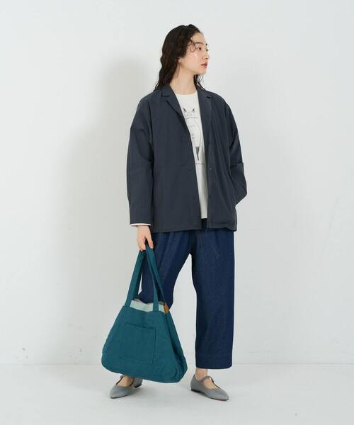 conges payes ADIEU TRISTESSE（コンジェ ペイエ アデュートリステス）の「配色トート大（トートバッグ・レディース・グリーン/サーモンピンク・FREE）」の19枚目の写真