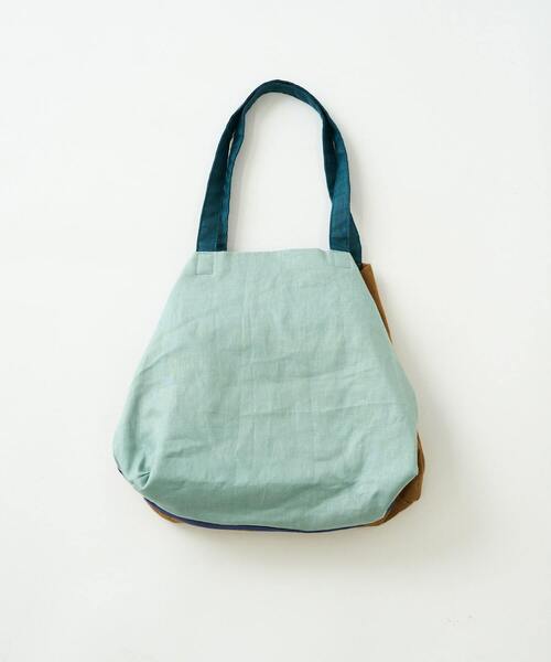 conges payes ADIEU TRISTESSE（コンジェ ペイエ アデュートリステス）の「配色トート大（トートバッグ・レディース・グリーン/サーモンピンク・FREE）」の21枚目の写真