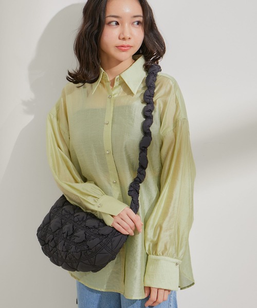 VIS（ビス）の「キルティングクシュクシュショルダー（ショルダーバッグ・レディース・ブラック/キナリ/グリーン/シルバー・FREE）」の10枚目の写真