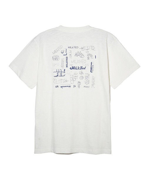 MILKFED.（ミルクフェド）の「《復刻デザイン》過去人気のグラフィック使用。MANY LOGO SLAB S/S TEE（Tシャツ/カットソー・レディース・ブラック/ホワイト/レッド・L/M）」の12枚目の写真