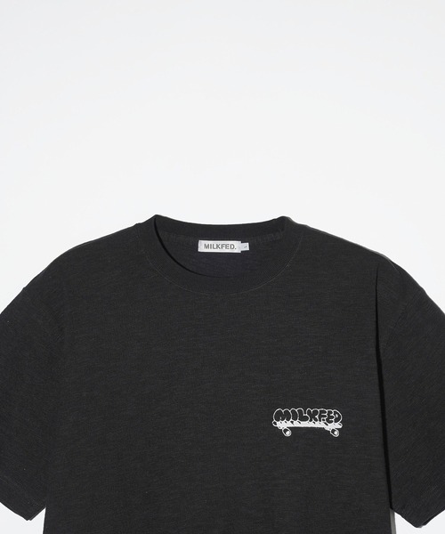 tシャツ Tシャツ ミルクフェド MILKFED LOGO SLAB SS TEE レディース ブランド 黒 夏 ブラック セール】ICE CREAM WIDE S/S TEE（Tシャツ/カットソー