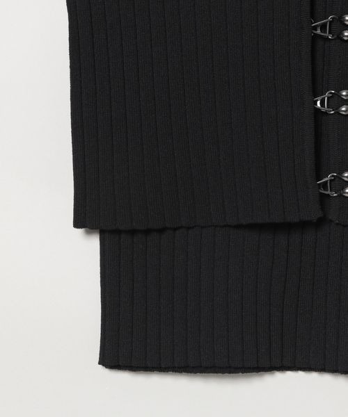 JEANASIS（ジーナシス）の「メタルフックWリブニット2P/109053（ニット/セーター・レディース・ネイビー/ブラック/グレー・FREE）」の8枚目の写真