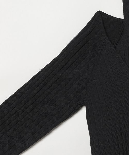 JEANASIS（ジーナシス）の「メタルフックWリブニット2P/109053（ニット/セーター・レディース・ネイビー/ブラック/グレー・FREE）」の6枚目の写真