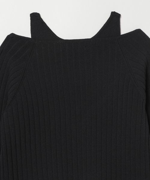 JEANASIS（ジーナシス）の「メタルフックWリブニット2P/109053（ニット/セーター・レディース・ネイビー/ブラック/グレー・FREE）」の9枚目の写真