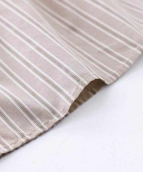 n'OrLABEL（ノアールレーベル）の「『ストライプ柄ティアードワンピース』（シャツワンピース・レディース・ベージュ/ブルー・1/2）」の8枚目の写真