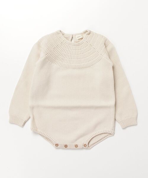 【セール】『Quincy Mae』KNIT DALIA ROMPER（ロンパース）｜Quincy Mae（クインシーメイ）