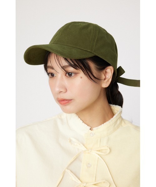 RODEO CROWNS WIDE BOWL（ロデオクラウンズワイドボウル）の「リボンキャップ（キャップ・レディース・カーキ/ブラック/ベージュ・FREE）」の4枚目の写真