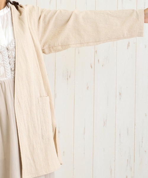 チチカカ(チチカカ)の「Shanti Shanti チェンマイコットンノーカラージャケット【WEB限定】【ユニセックス】(ノーカラージャケット・レディース・ナチュラル/ブラック/グレー・FREE)」の11枚目の写真