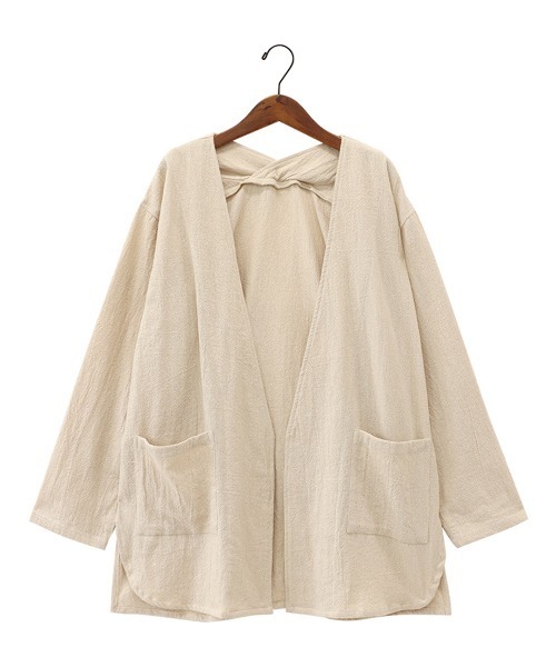 チチカカ(チチカカ)の「Shanti Shanti チェンマイコットンノーカラージャケット【WEB限定】【ユニセックス】(ノーカラージャケット・レディース・ナチュラル/ブラック/グレー・FREE)」の15枚目の写真