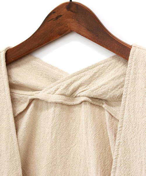 チチカカ(チチカカ)の「Shanti Shanti チェンマイコットンノーカラージャケット【WEB限定】【ユニセックス】(ノーカラージャケット・レディース・ナチュラル/ブラック/グレー・FREE)」の16枚目の写真