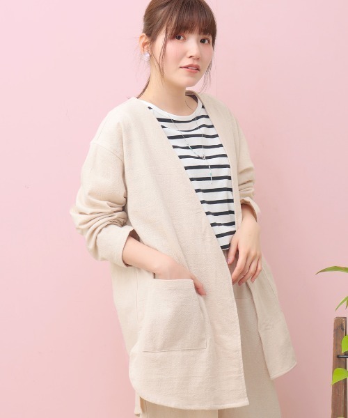 チチカカ(チチカカ)の「Shanti Shanti チェンマイコットンノーカラージャケット【WEB限定】【ユニセックス】(ノーカラージャケット・レディース・ナチュラル/ブラック/グレー・FREE)」の19枚目の写真