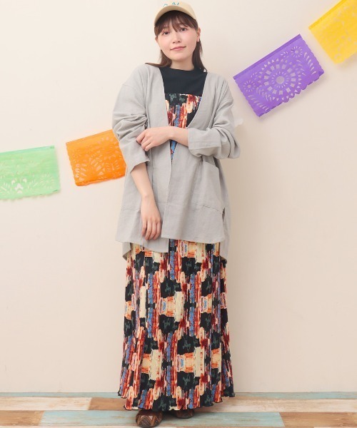 チチカカ(チチカカ)の「Shanti Shanti チェンマイコットンノーカラージャケット【WEB限定】【ユニセックス】(ノーカラージャケット・レディース・ナチュラル/ブラック/グレー・FREE)」の6枚目の写真