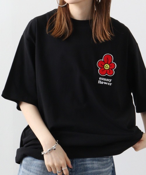 Jungle Storm(ジャングルストーム)の「JUNGLESTORM フラワーサガラ刺繍Tシャツ 半袖(Tシャツ/カットソー・メンズ・ミント/ホワイト/ブラック・M/L)」の3枚目の写真