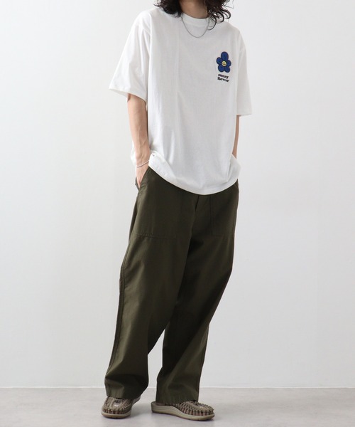 Jungle Storm(ジャングルストーム)の「JUNGLESTORM フラワーサガラ刺繍Tシャツ 半袖(Tシャツ/カットソー・メンズ・ミント/ホワイト/ブラック・M/L)」の8枚目の写真