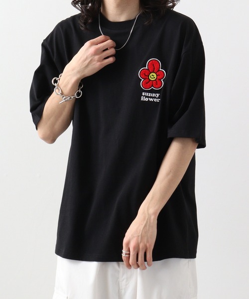 Jungle Storm(ジャングルストーム)の「JUNGLESTORM フラワーサガラ刺繍Tシャツ 半袖(Tシャツ/カットソー・メンズ・ミント/ホワイト/ブラック・M/L)」の17枚目の写真