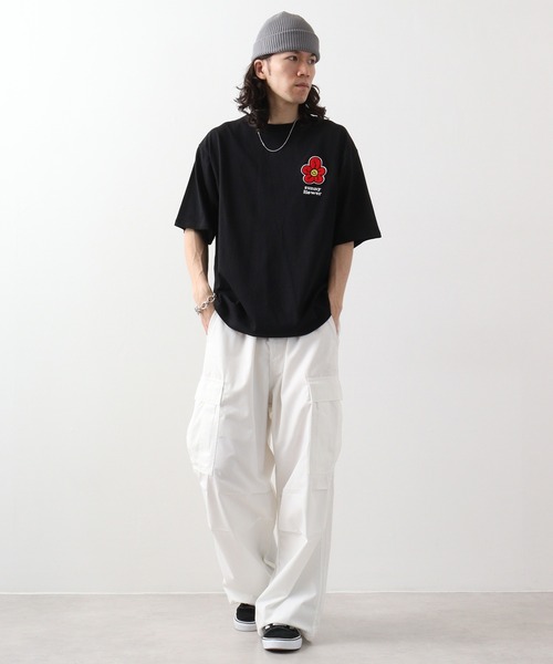 Jungle Storm(ジャングルストーム)の「JUNGLESTORM フラワーサガラ刺繍Tシャツ 半袖(Tシャツ/カットソー・メンズ・ミント/ホワイト/ブラック・M/L)」の21枚目の写真