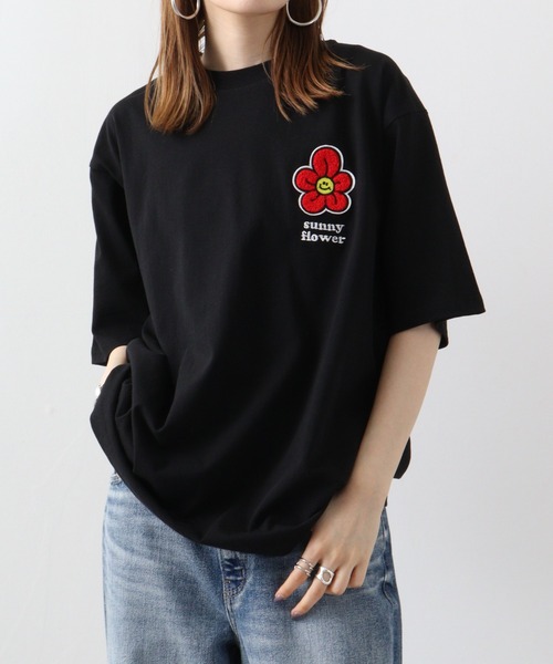 Jungle Storm(ジャングルストーム)の「JUNGLESTORM フラワーサガラ刺繍Tシャツ 半袖(Tシャツ/カットソー・メンズ・ミント/ホワイト/ブラック・M/L)」の14枚目の写真