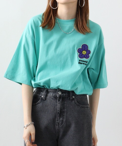 Jungle Storm(ジャングルストーム)の「JUNGLESTORM フラワーサガラ刺繍Tシャツ 半袖(Tシャツ/カットソー・メンズ・ミント/ホワイト/ブラック・M/L)」の22枚目の写真
