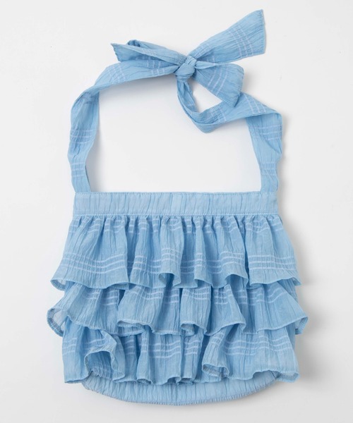 WEGO（ウィゴー）の「WEGO/フリルショルダー（ショルダーバッグ・レディース・サックスブルー/ブラック/ホワイト・FREE）」の5枚目の写真