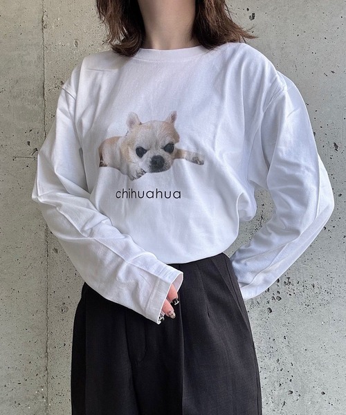 cuorequal(クオレコール)の「アニマルプリントロングTシャツ(Tシャツ/カットソー・レディース・A/B/C/D/E・MEDIUM/LARGE)」の7枚目の写真