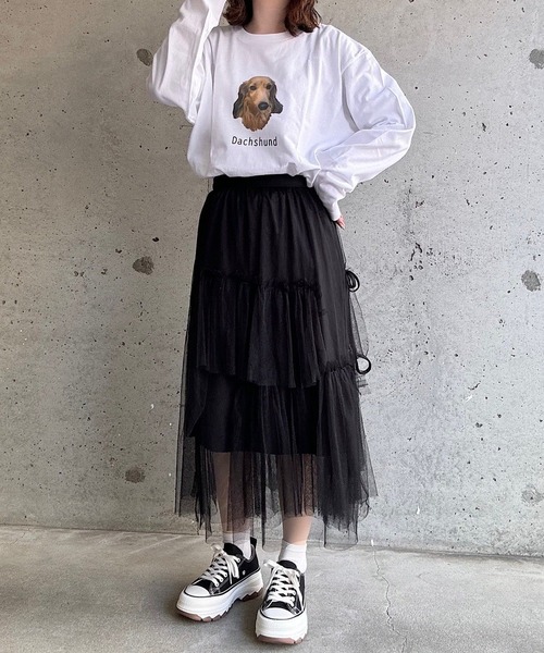 cuorequal(クオレコール)の「アニマルプリントロングTシャツ(Tシャツ/カットソー・レディース・A/B/C/D/E・MEDIUM/LARGE)」の22枚目の写真