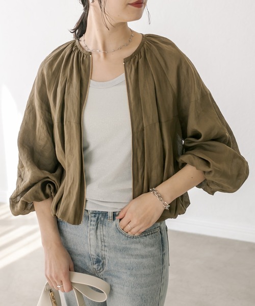 リネンギャザーブルゾン