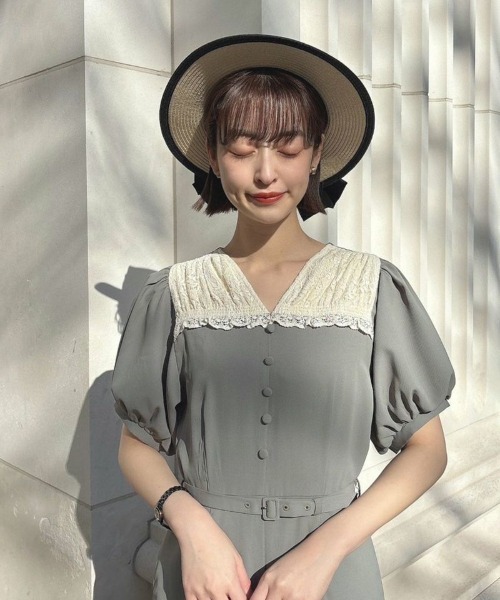 an another angelus(アンアナザーアンジェラス)の「配色ブリムバックリボンキャノチェ(ハット・レディース・ベージュ/ホワイト×ブラック・FREE)」の14枚目の写真