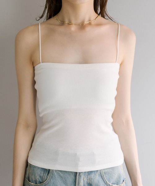 mystic(ミスティック)の「【着回し力抜群】パット付きキャミソール(キャミソール・レディース・オフホワイト/ブラック/ライトベージュ・FREE)」の5枚目の写真