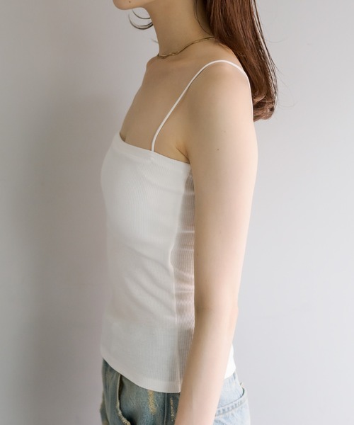 mystic(ミスティック)の「【着回し力抜群】パット付きキャミソール(キャミソール・レディース・オフホワイト/ブラック/ライトベージュ・FREE)」の6枚目の写真