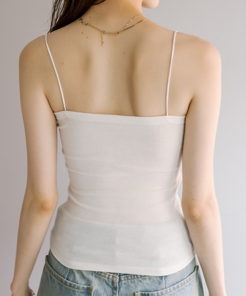 mystic(ミスティック)の「【着回し力抜群】パット付きキャミソール(キャミソール・レディース・オフホワイト/ブラック/ライトベージュ・FREE)」の7枚目の写真
