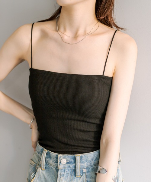 mystic(ミスティック)の「【着回し力抜群】パット付きキャミソール(キャミソール・レディース・オフホワイト/ブラック/ライトベージュ・FREE)」の13枚目の写真