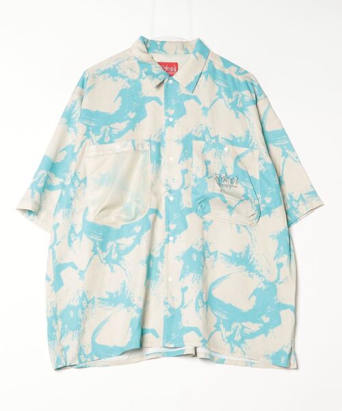 Manhattan Portage（マンハッタンポーテージ）の「【 Manhattan Portage / マンハッタンポーテージ 】アロハシャツ 半袖 Aloha Shirt 24SS-MP-M565 MNF（シャツ/ブラウス・メンズ・ベージュ/ブラック・L/M）」の4枚目の写真