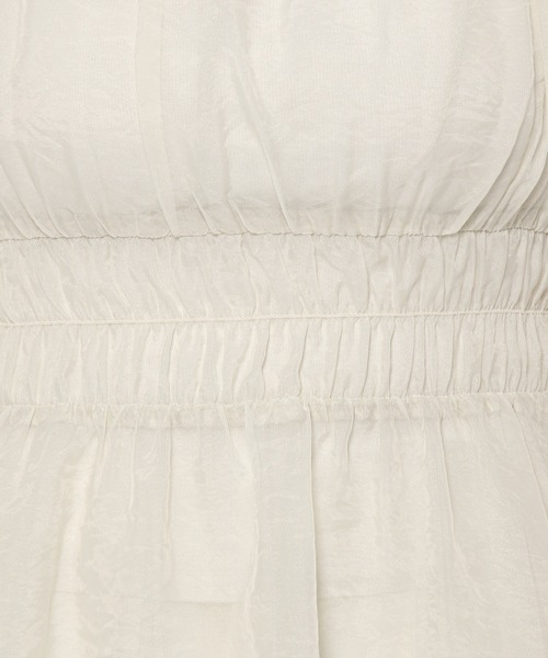 mysty woman（ミスティウーマン）の「リバーシブル肩リボンチュニック　122206（シャツ/ブラウス・レディース・ブルー/アイボリー/ブラック・FREE）」の6枚目の写真