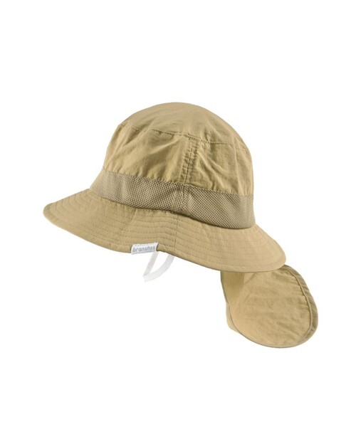 BRANSHES（ブランシェス）の「【水陸両用/撥水加工】日よけ付きナイロンハット（ハット・キッズ・ベージュ/ネイビー/オレンジ・52cm/50cm/54cm/56cm）」の11枚目の写真