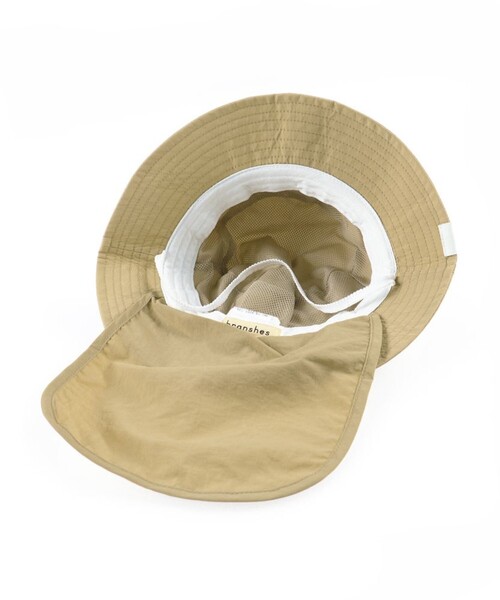 BRANSHES（ブランシェス）の「【水陸両用/撥水加工】日よけ付きナイロンハット（ハット・キッズ・ベージュ/ネイビー/オレンジ・52cm/50cm/54cm/56cm）」の8枚目の写真