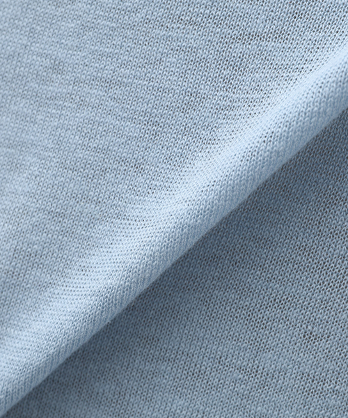 EDIFICE（エディフィス）の「【LA BOUCLE / ラブークル】シルク/リネン スキッパー（ポロシャツ・メンズ・グレー/アイボリー/サックスブルー/ブラウン/ラベンダー・2/3）」の19枚目の写真